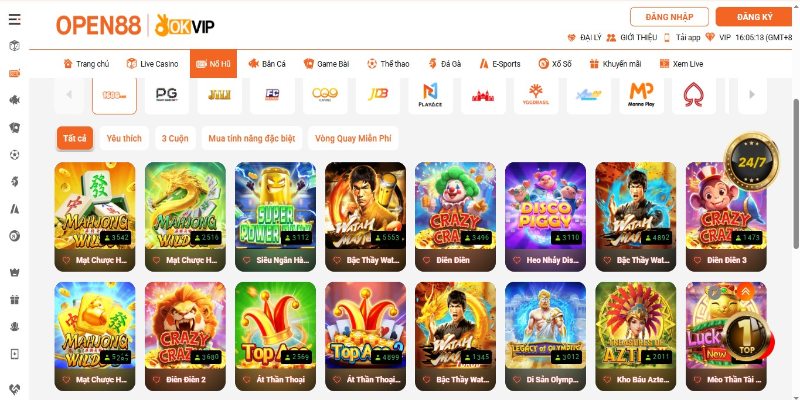 Mỗi vòng quay tại nổ hũ OPEN88 đều là trải nghiệm đáng nhớ